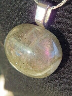 Sunset Labradorite On A Sterling 16in Chain Unicorn StoneWorks
